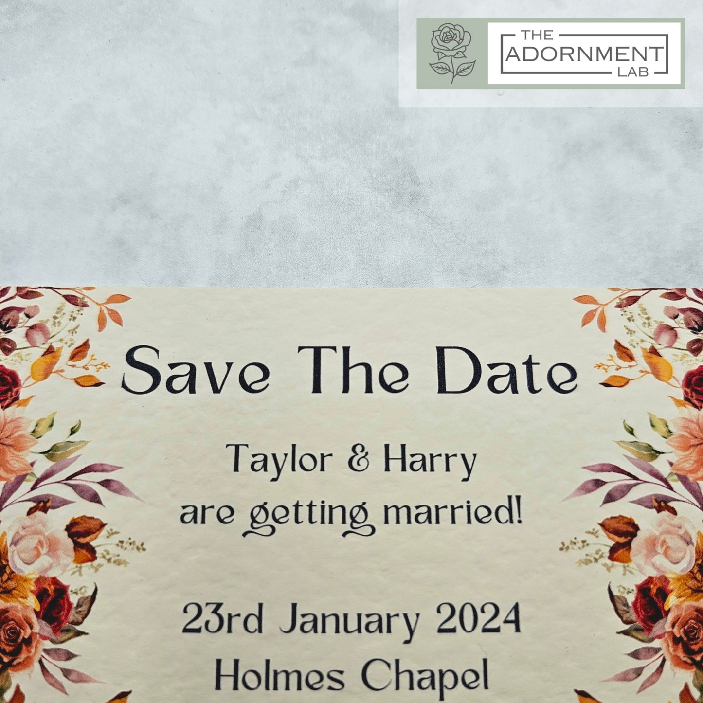 Autumn Fall Flowers Design - Save The Date