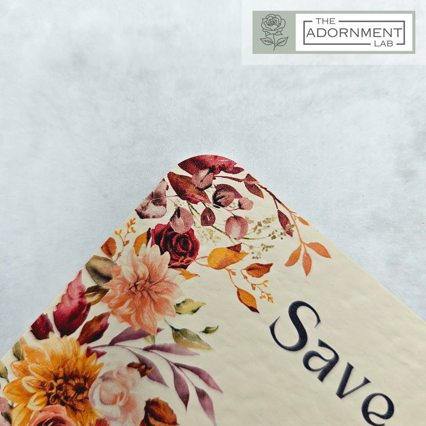 Autumn Fall Flowers Design - Save The Date