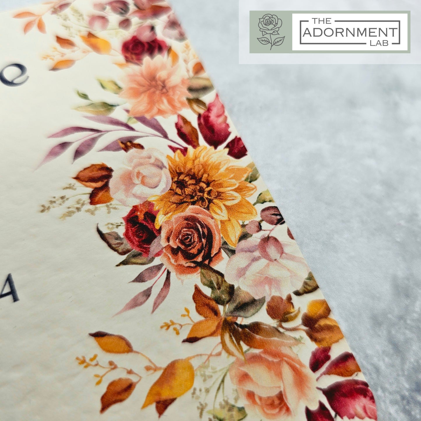 Autumn Fall Flowers Design - Save The Date