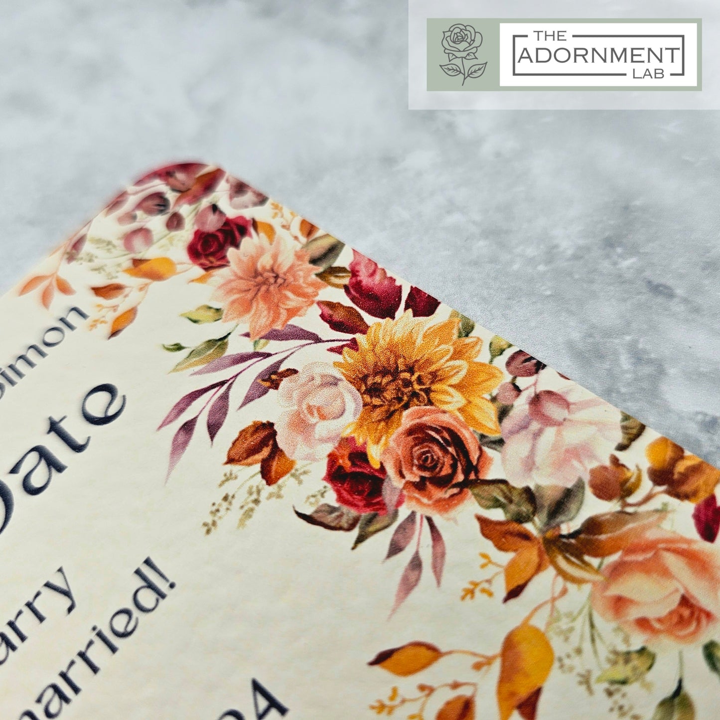Autumn Fall Flowers Design - Save The Date