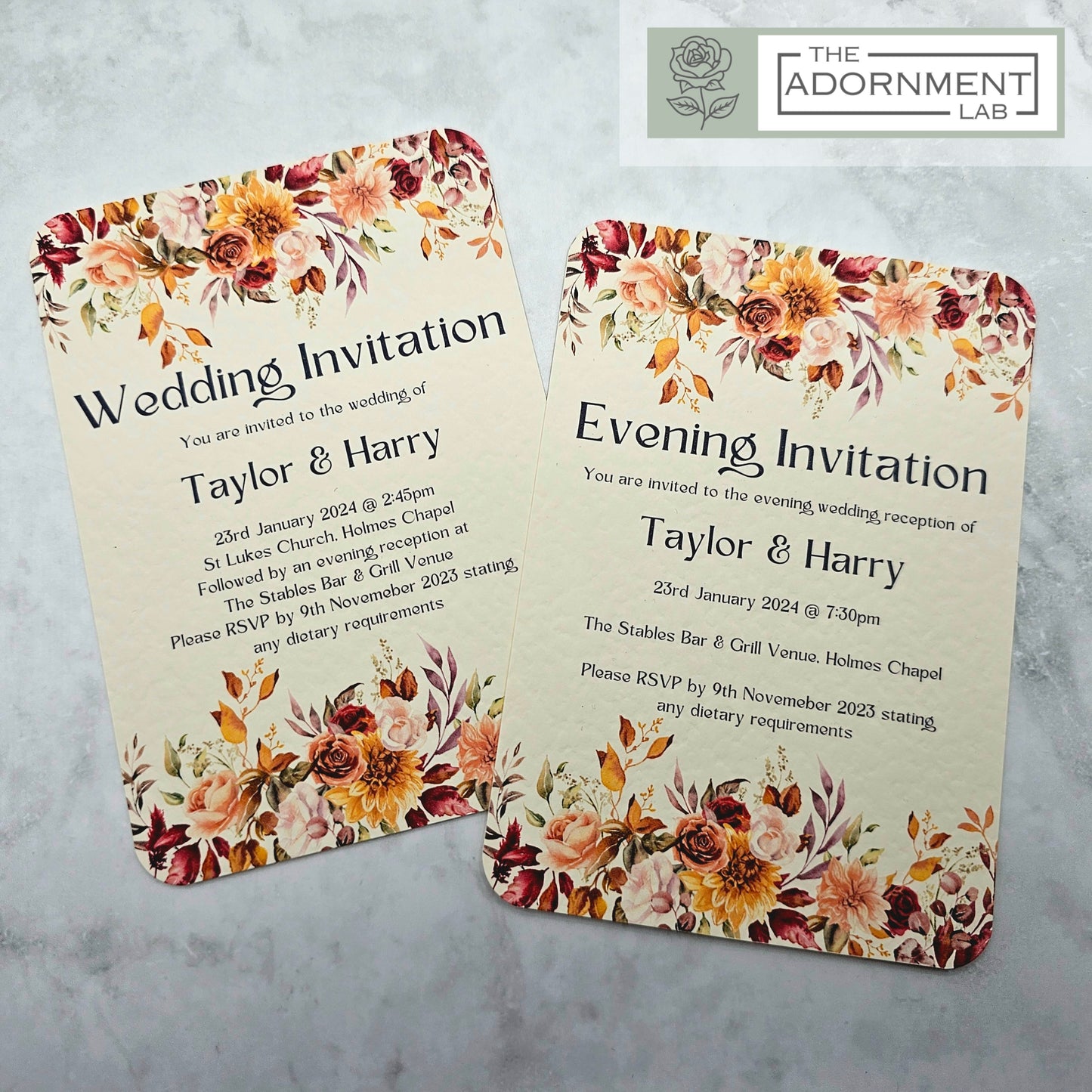 Autumn Fall Flowers Design - Invitations