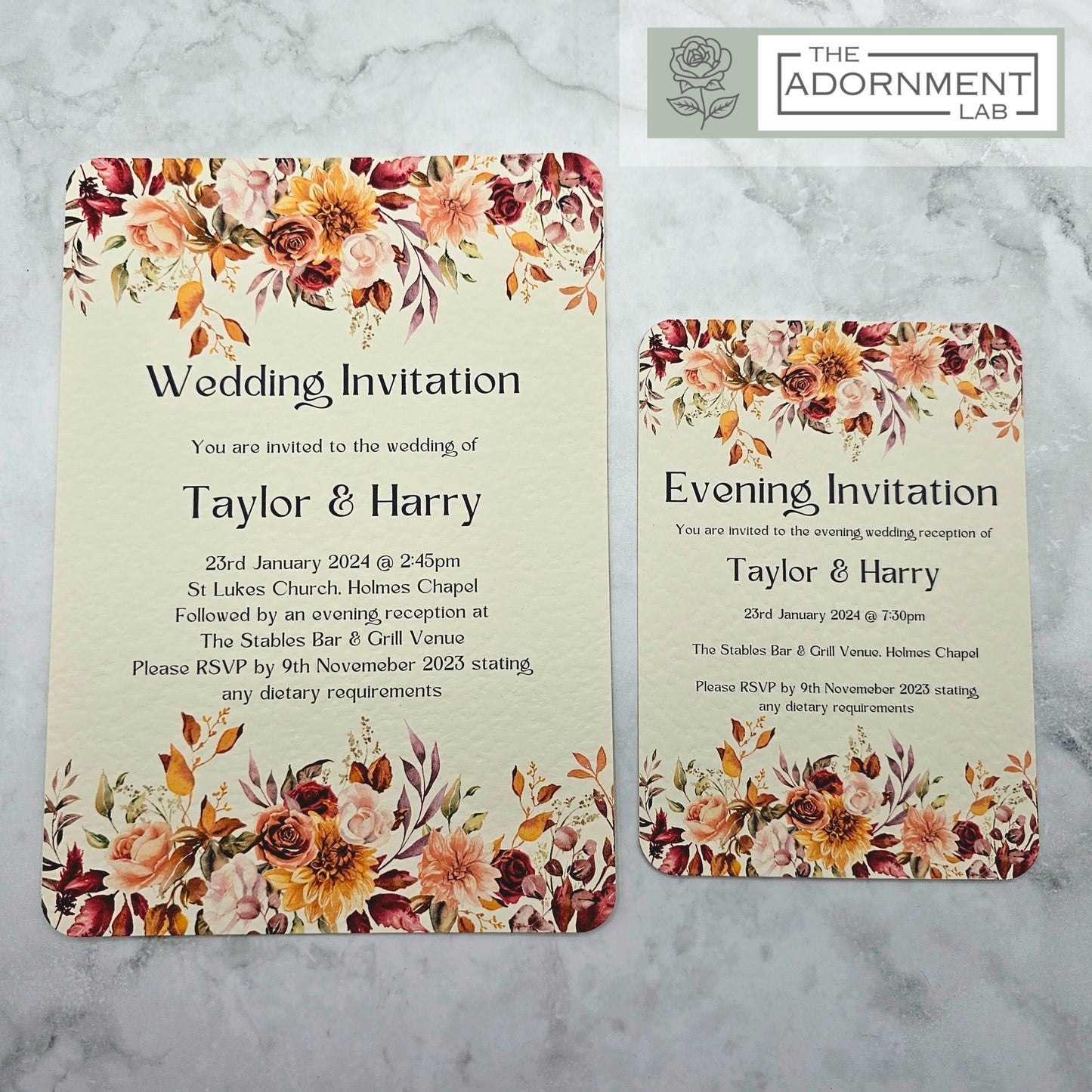 Autumn Fall Flowers Design - Invitations