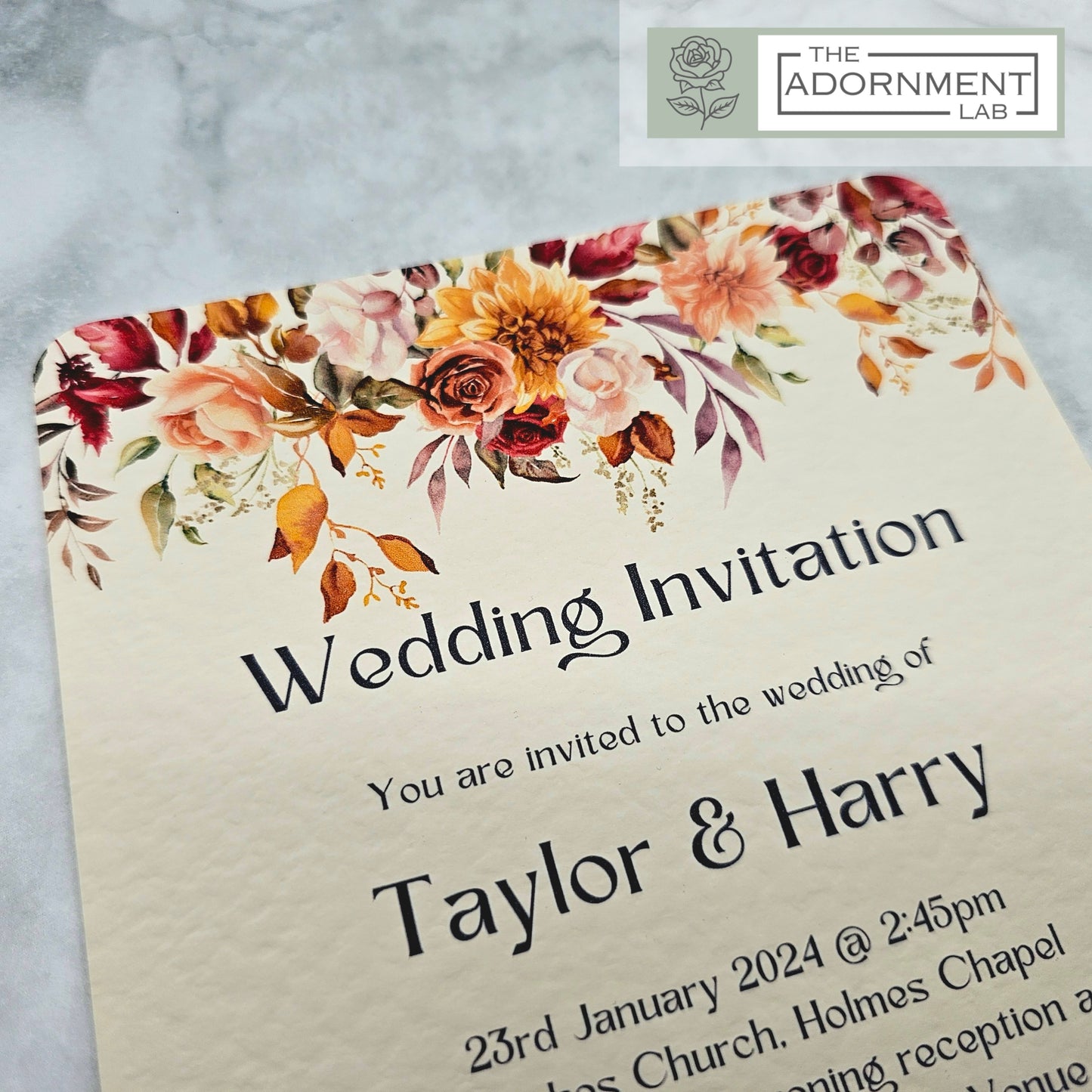 Autumn Fall Flowers Design - Invitations