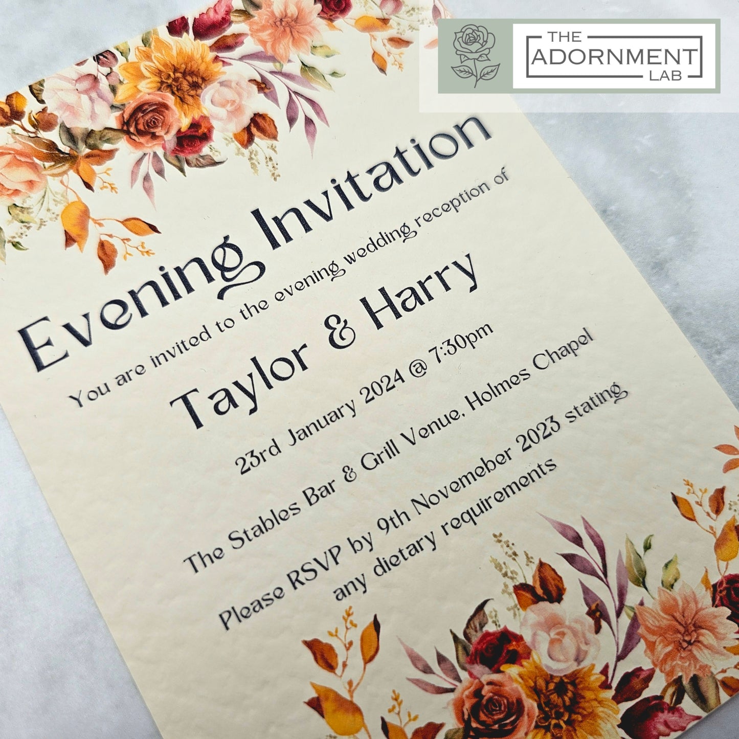 Autumn Fall Flowers Design - Invitations