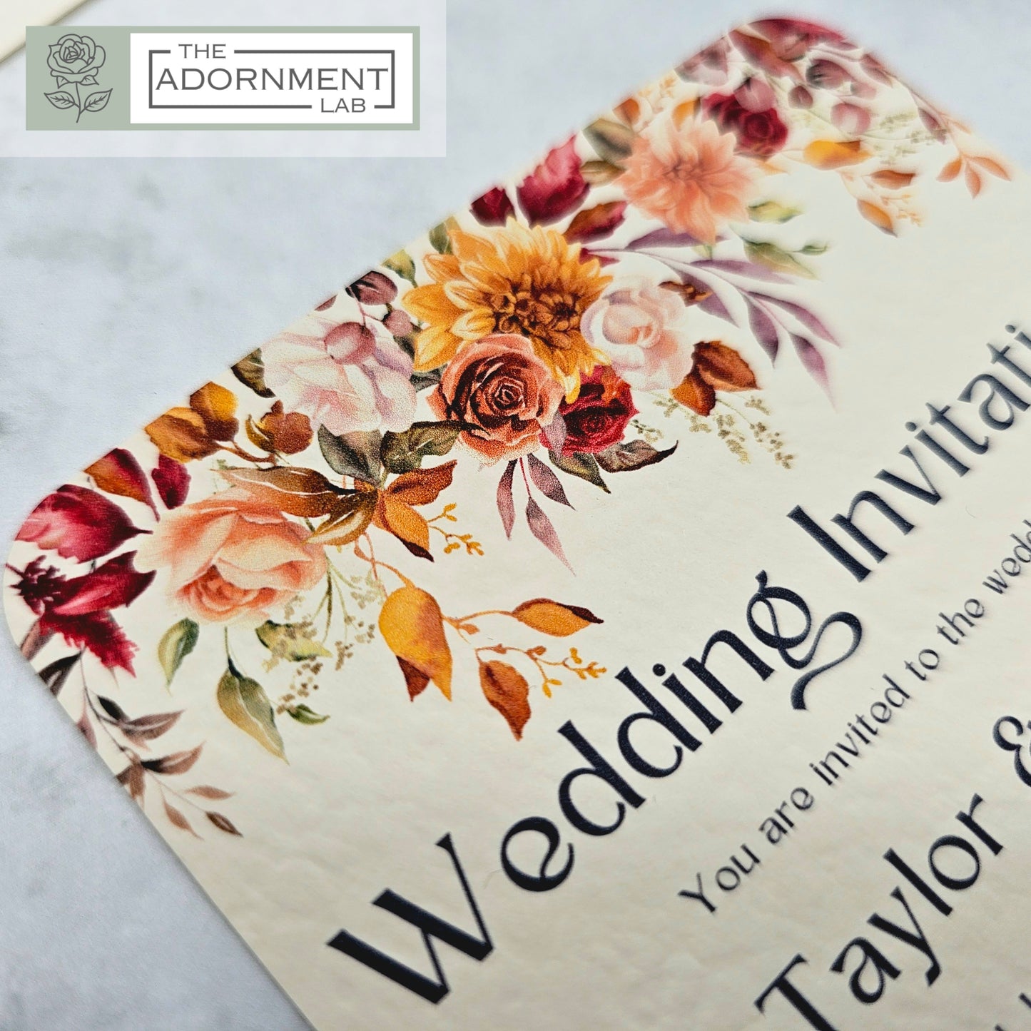 Autumn Fall Flowers Design - Invitations