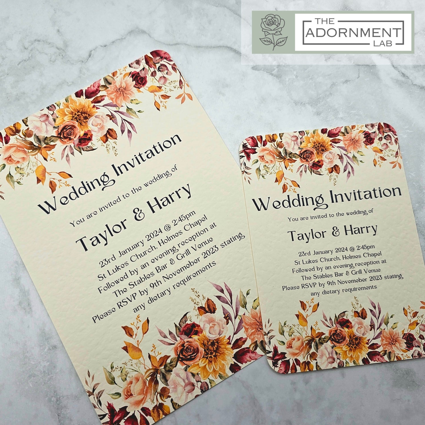 Autumn Fall Flowers Design - Invitations