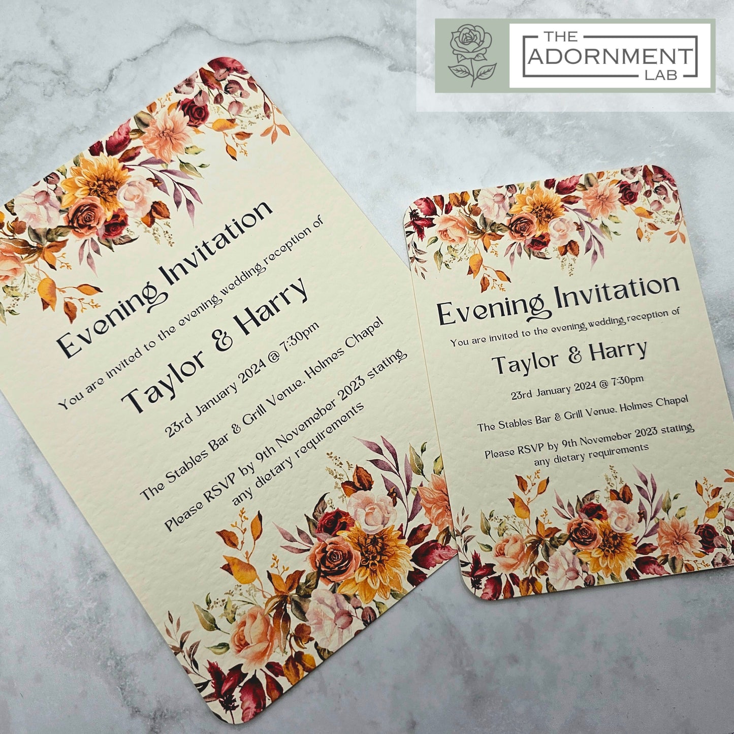 Autumn Fall Flowers Design - Invitations