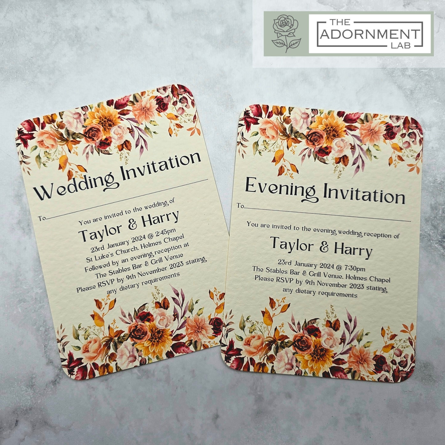 Autumn Fall Flowers Design - Invitations