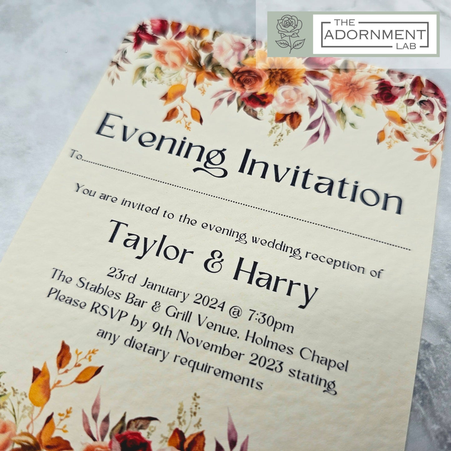 Autumn Fall Flowers Design - Invitations