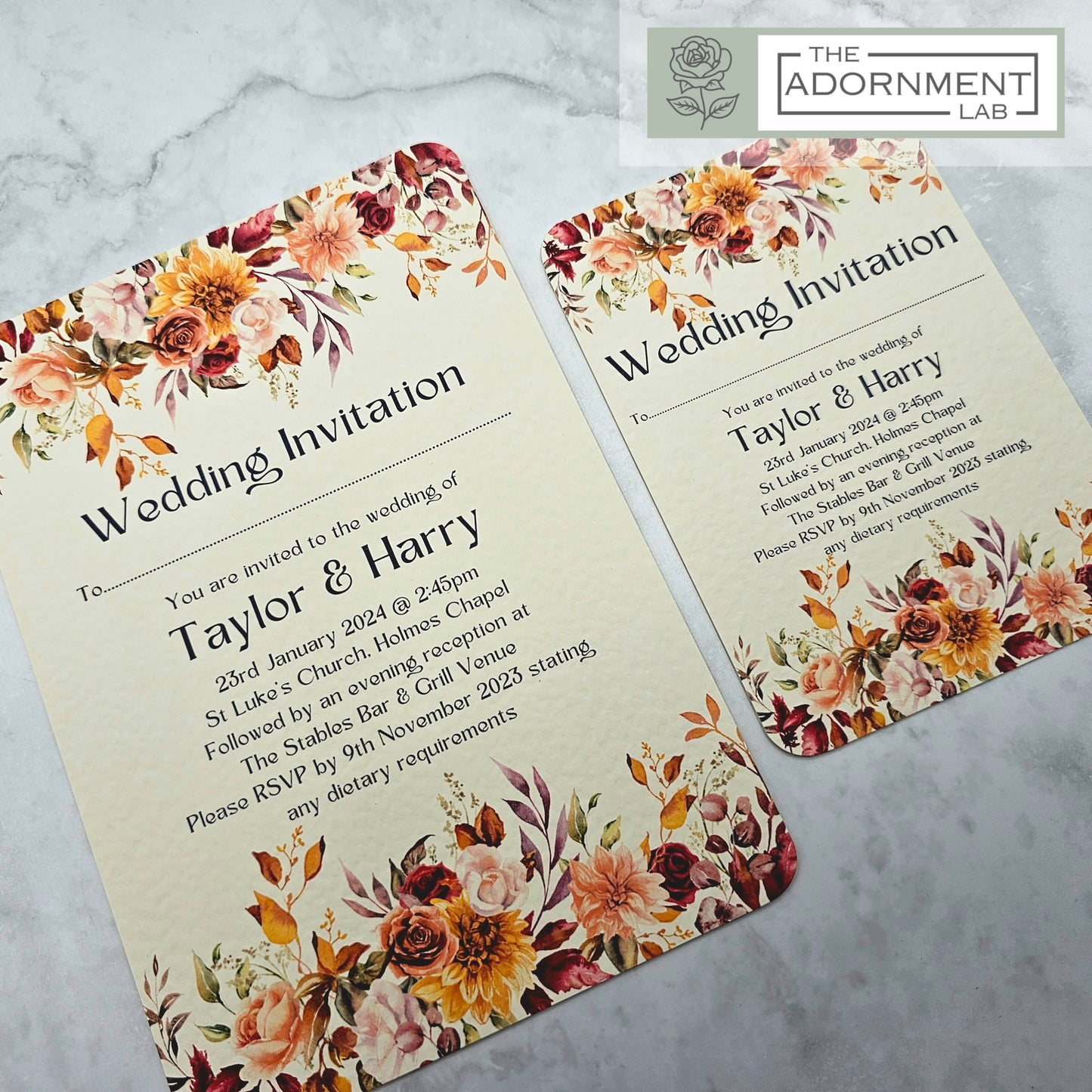 Autumn Fall Flowers Design - Invitations