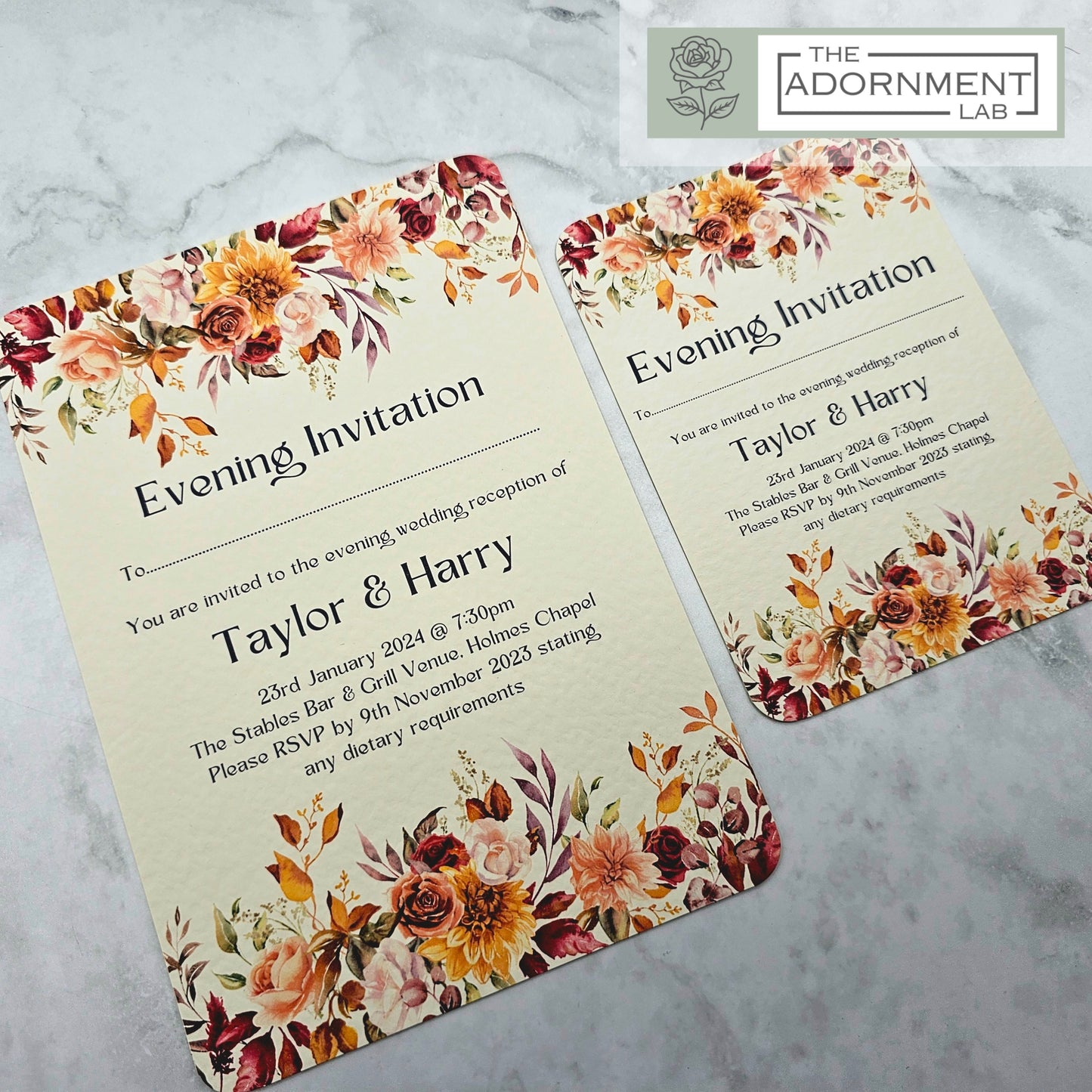 Autumn Fall Flowers Design - Invitations