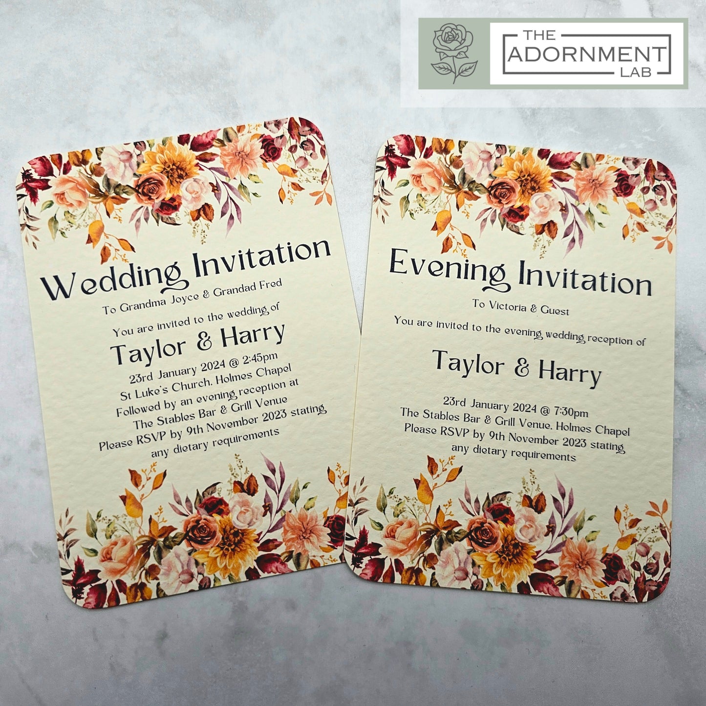 Autumn Fall Flowers Design - Invitations