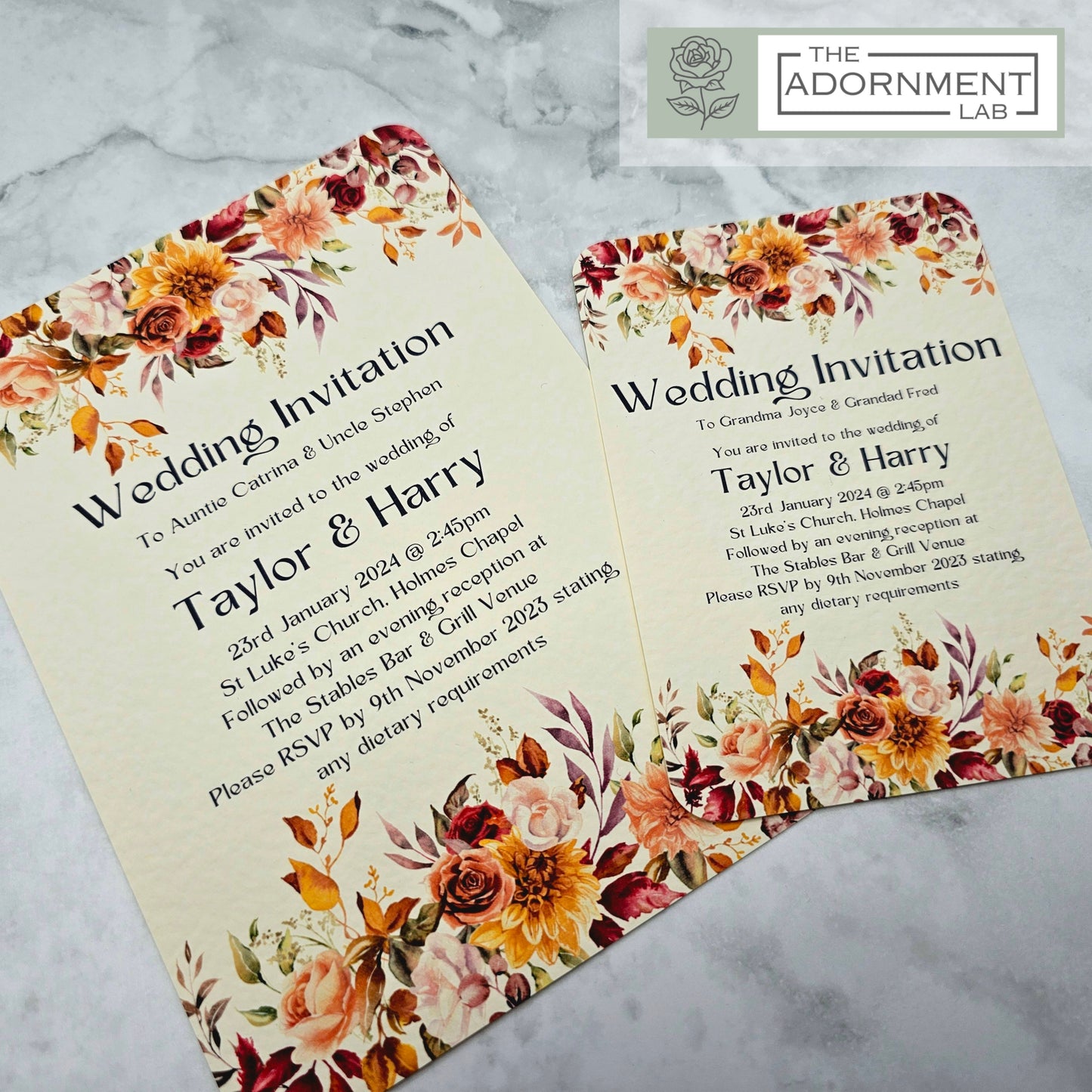 Autumn Fall Flowers Design - Invitations