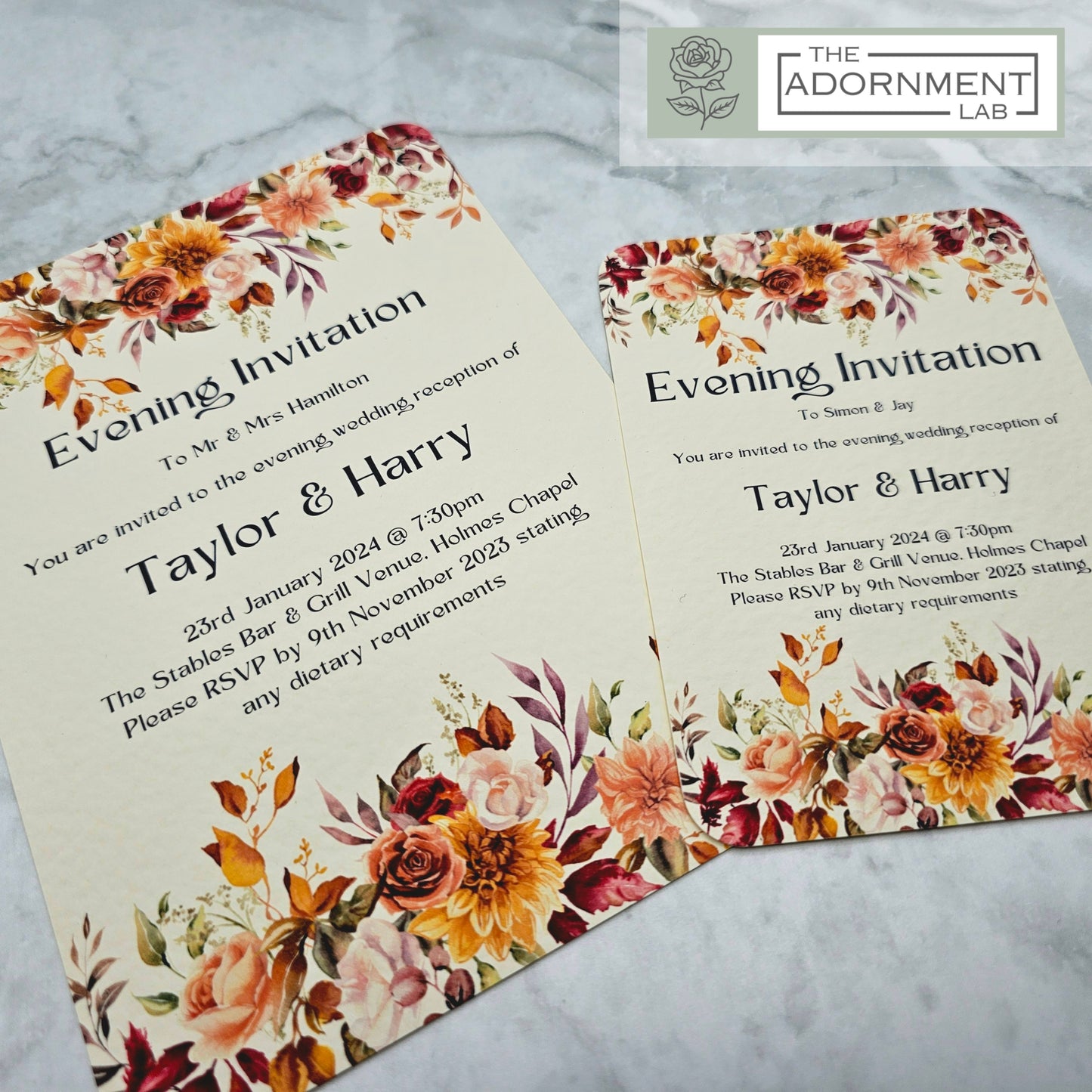 Autumn Fall Flowers Design - Invitations