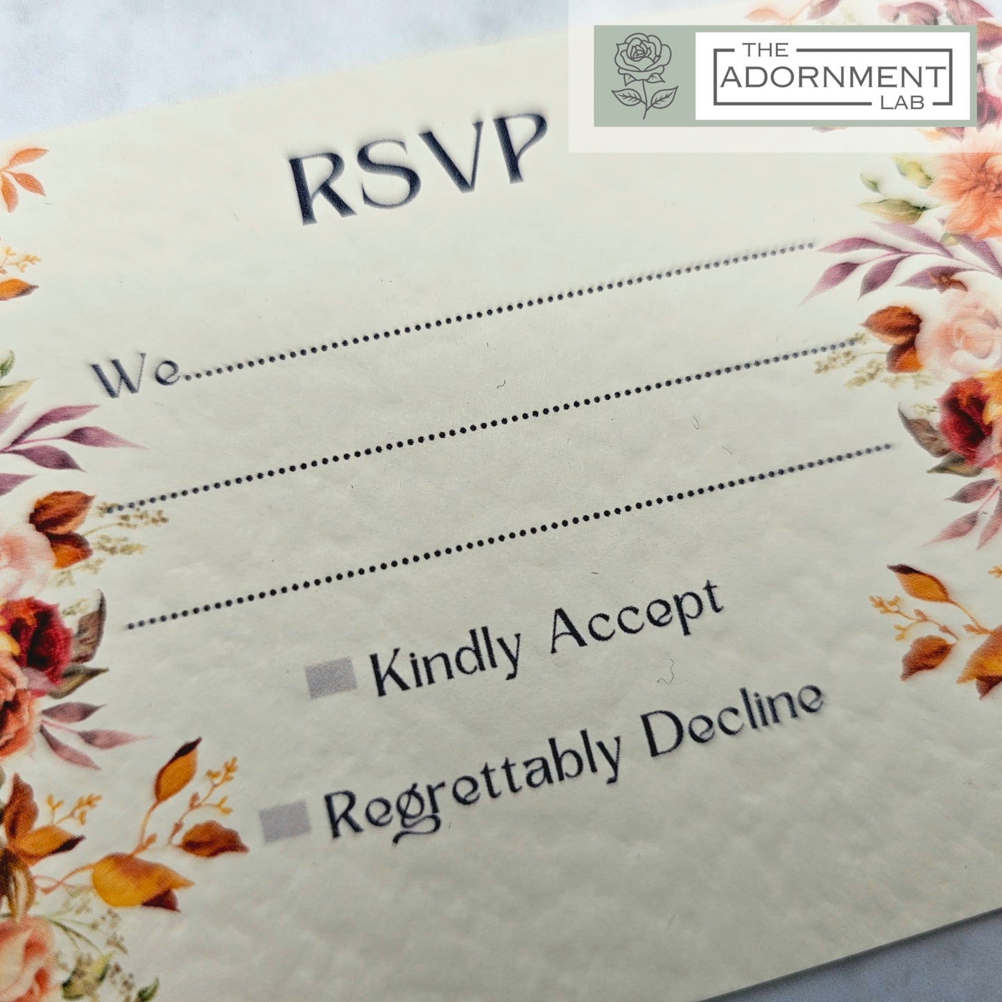 Autumn Fall Flowers Design - A7 RSVP