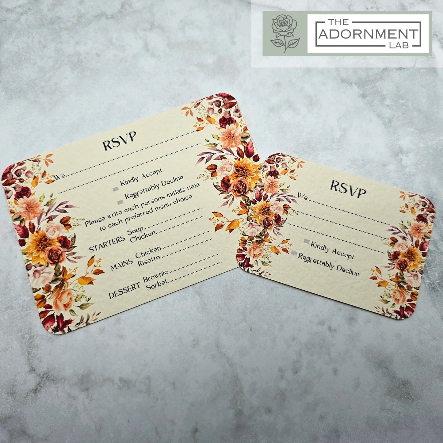 Autumn Fall Flowers Design - A7 RSVP
