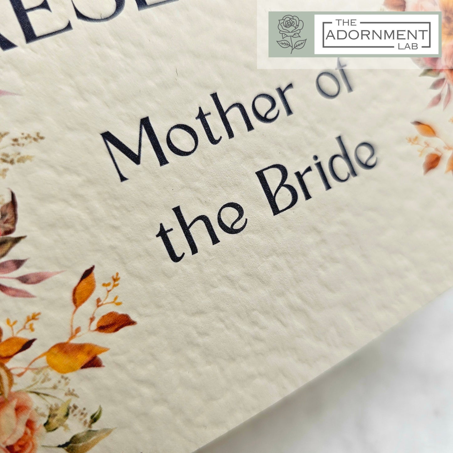 Autumn Fall Flowers Design - Reserved Seat Cards