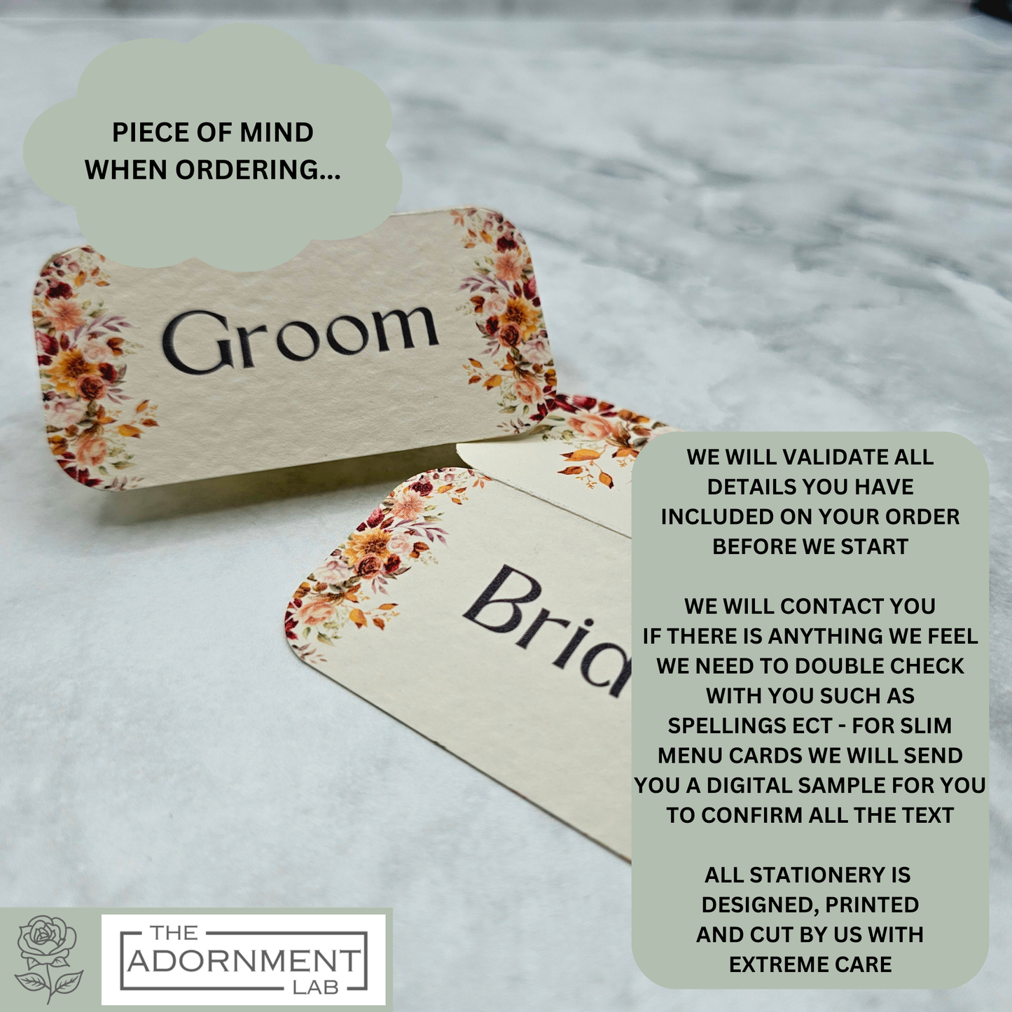 Autumn Fall Flowers Design - Place Cards