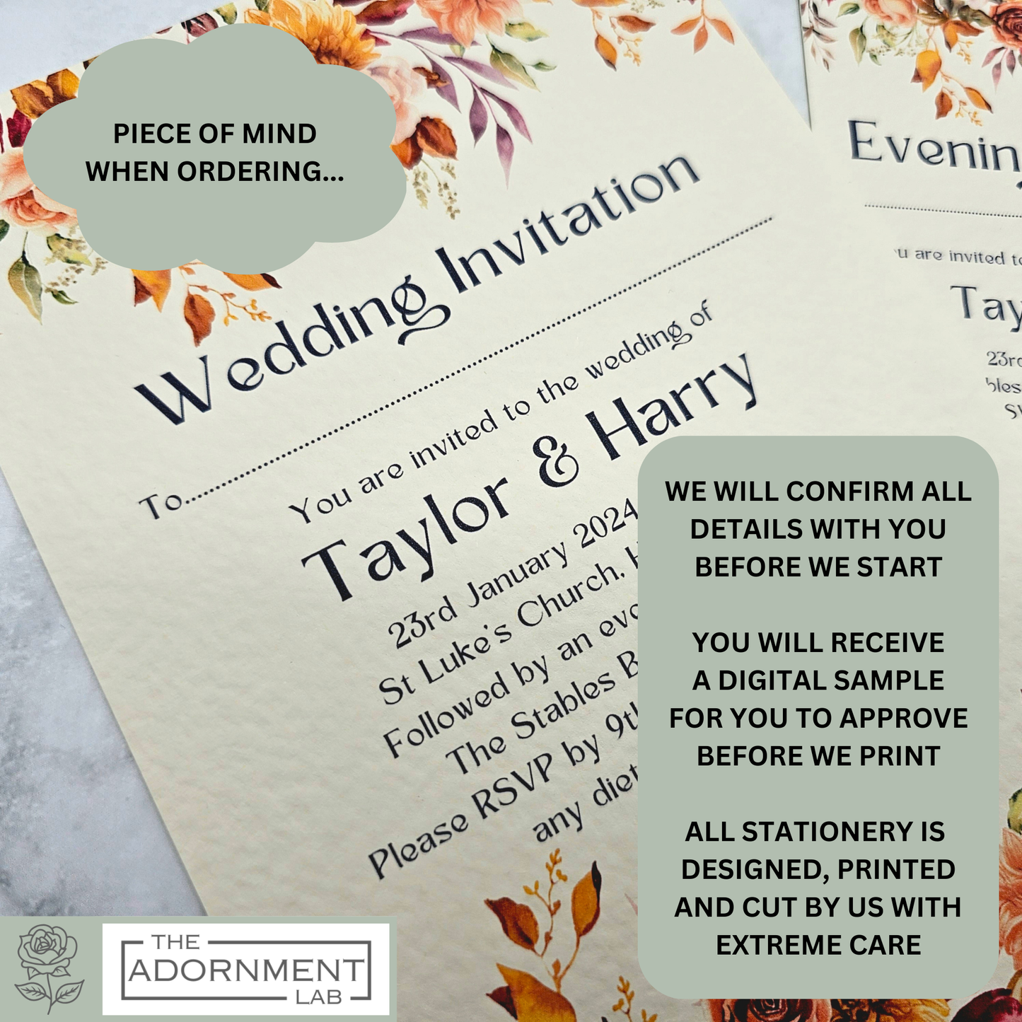 Autumn Fall Flowers Design - Invitations