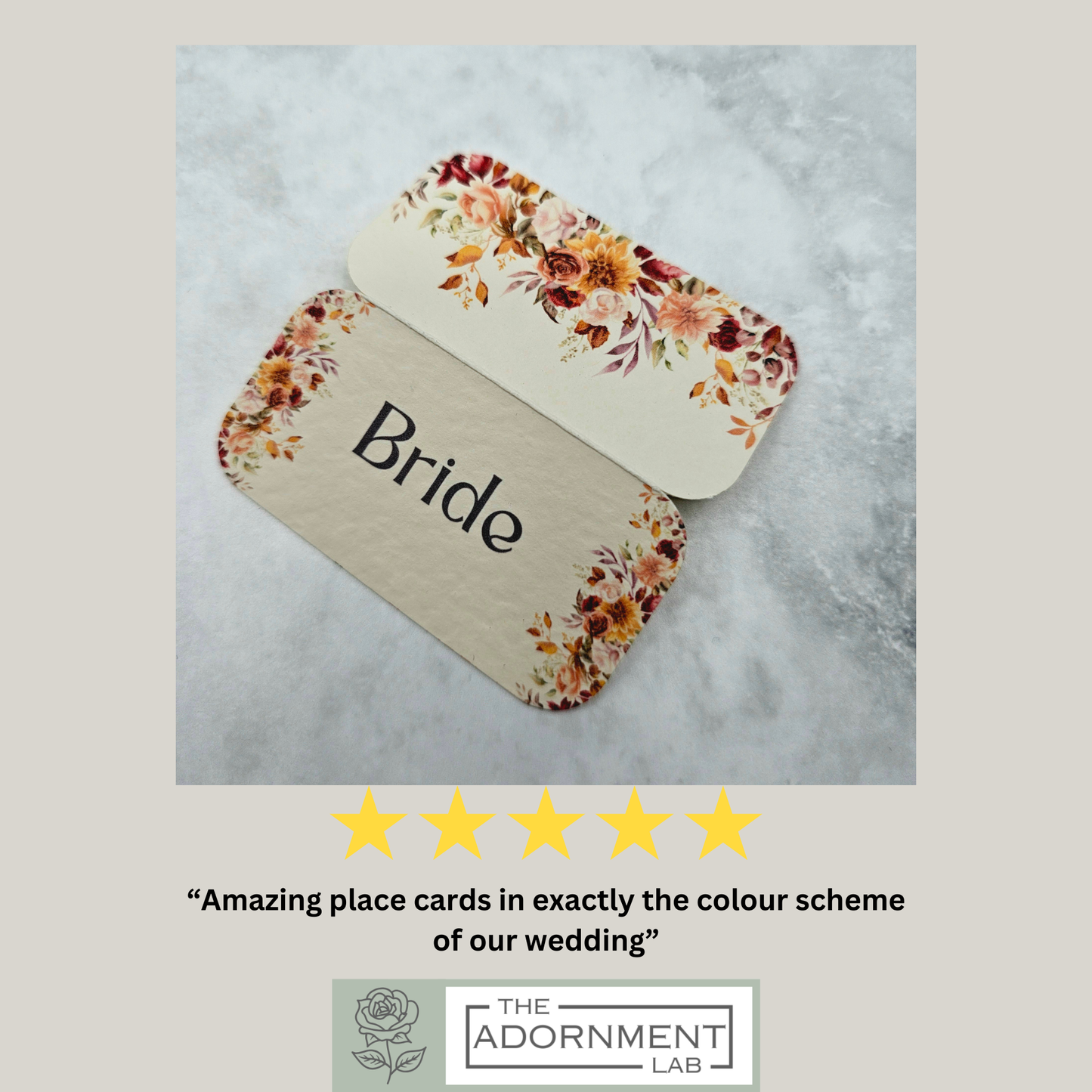Autumn Fall Flowers Design - Place Cards