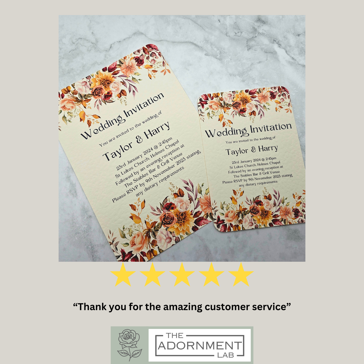 Autumn Fall Flowers Design - Invitations