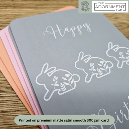 Bunny Bloom - Happy Birthday - Greetings Cards - Sage