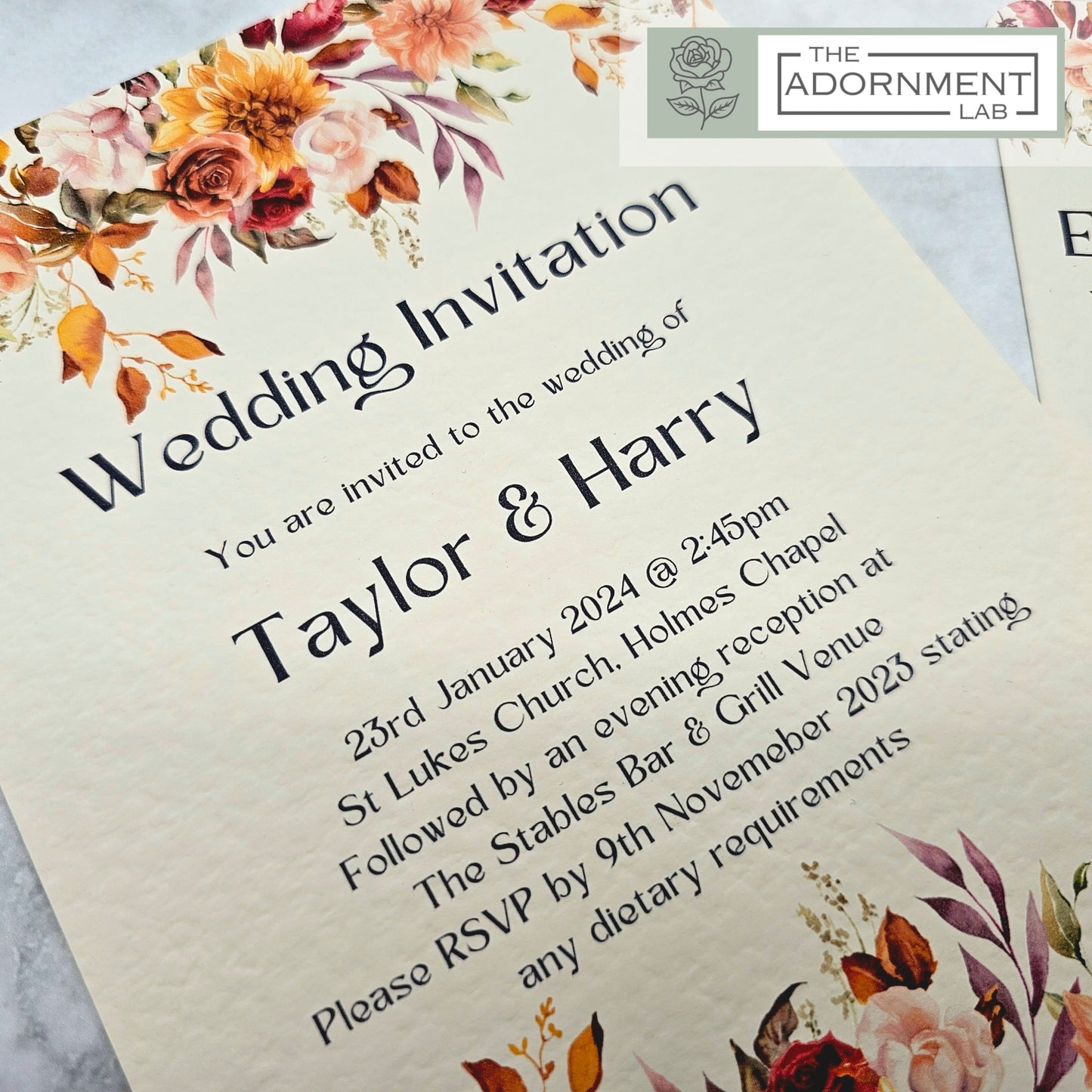 Autumn Fall Flowers Design - Invitations