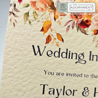 Autumn Fall Flowers Design - Invitations