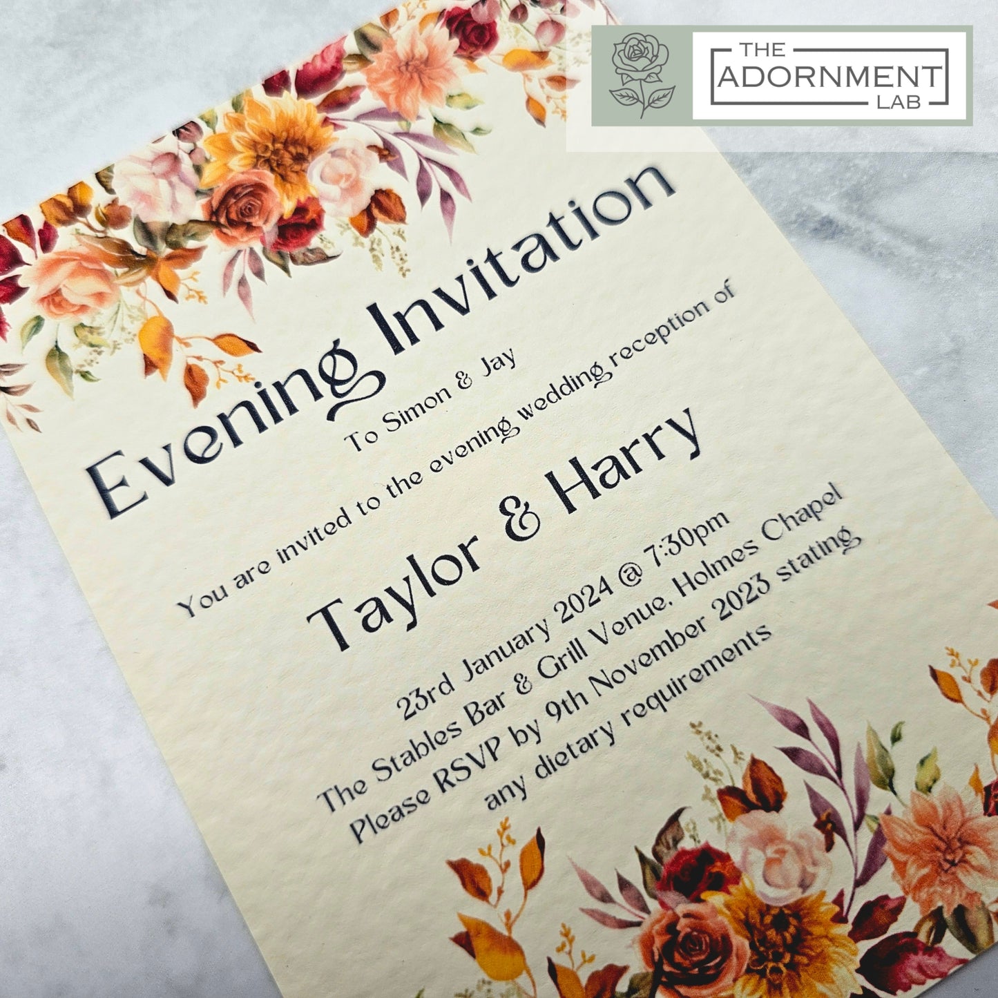 Autumn Fall Flowers Design - Invitations