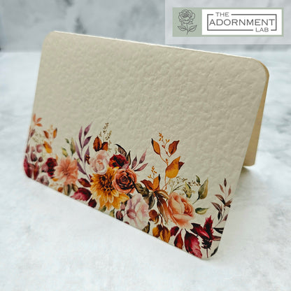 Autumn Fall Flowers Design - Reserved Seat Cards