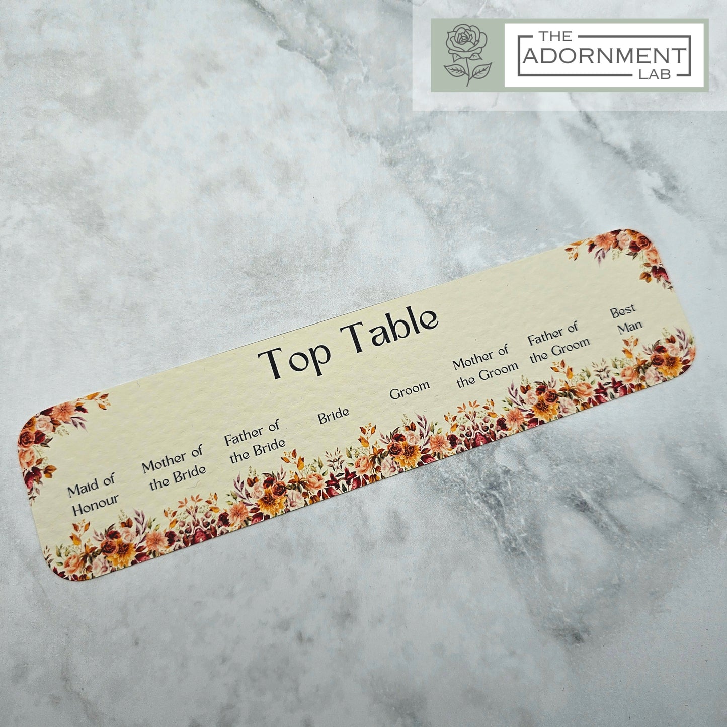 Autumn Fall Flowers Design - Table Plan Cards