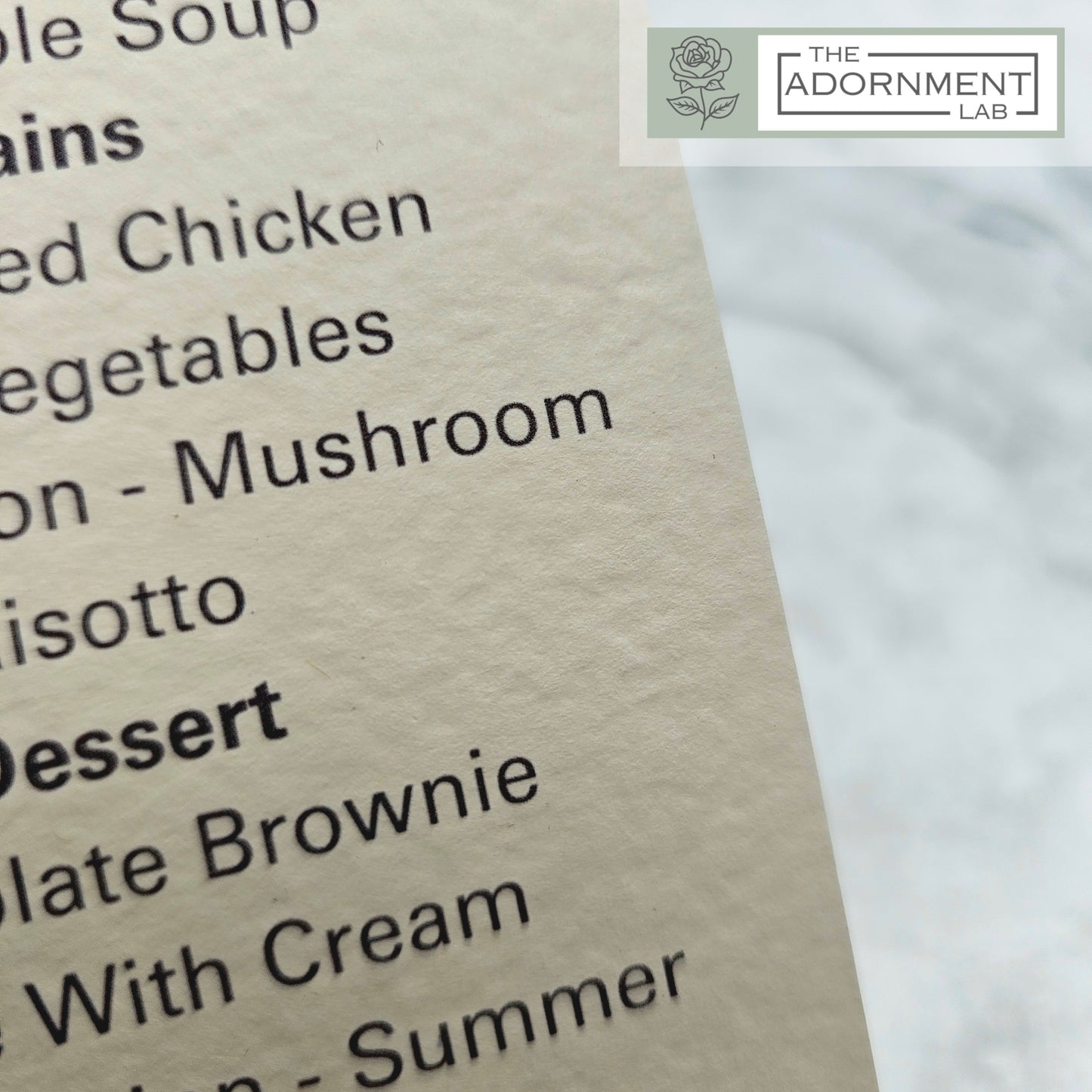 Autumn Fall Flowers Design - Slim Menu Cards (With Guests Names)