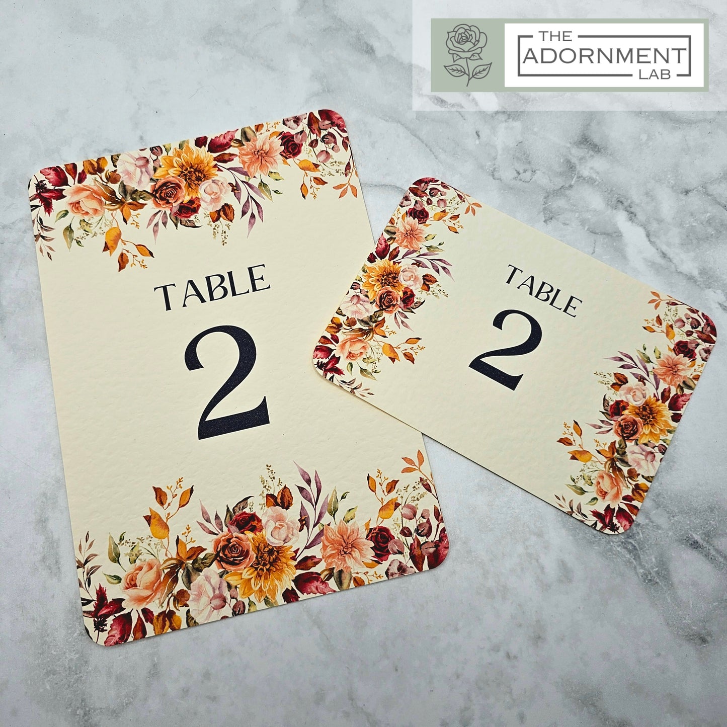 Autumn Fall Flowers Design - Table Name Cards