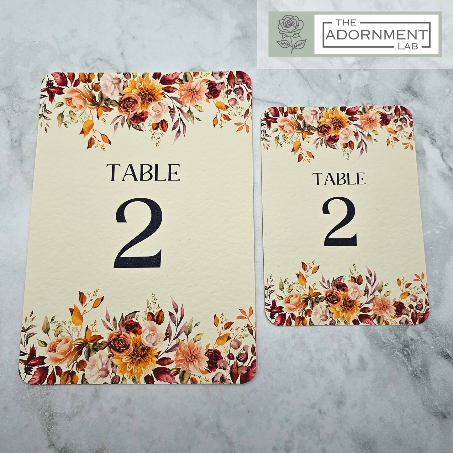 Autumn Fall Flowers Design - Table Name Cards