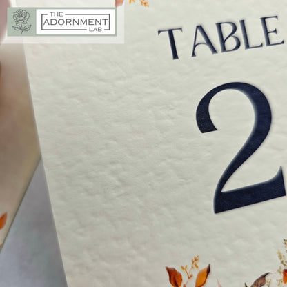 Autumn Fall Flowers Design - Table Name Cards