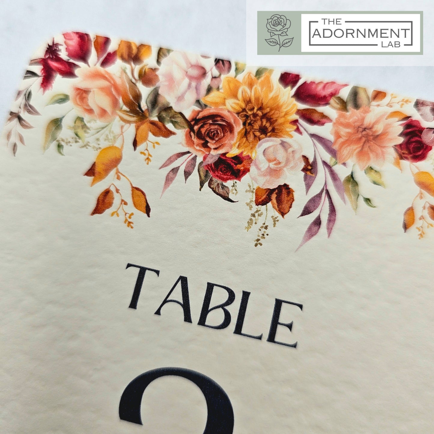 Autumn Fall Flowers Design - Table Name Cards