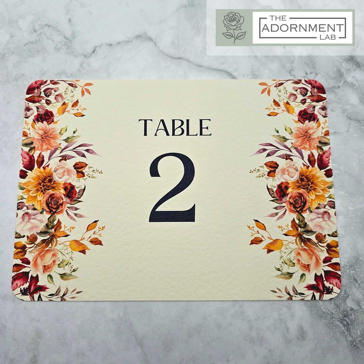Autumn Fall Flowers Design - Table Name Cards