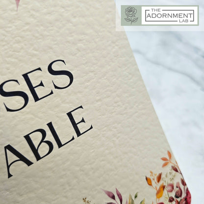 Autumn Fall Flowers Design - Table Number Cards