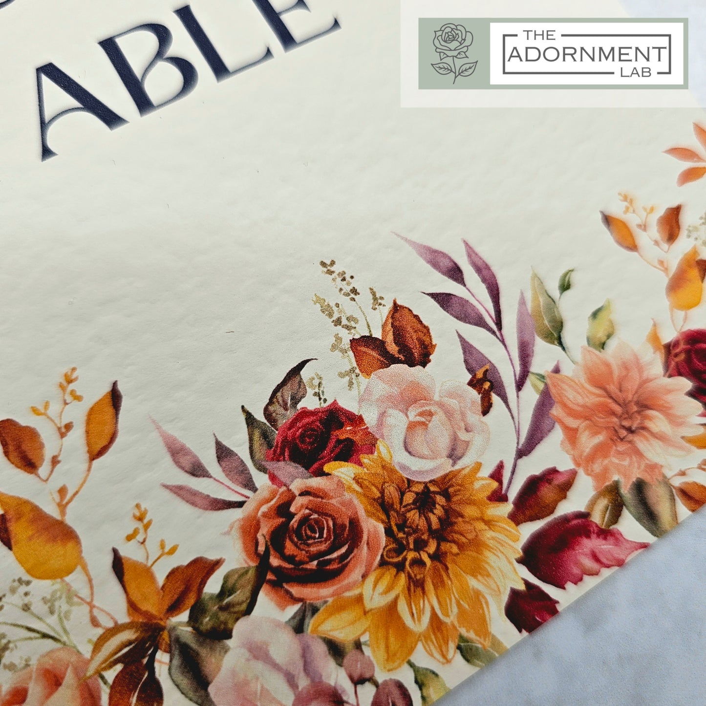 Autumn Fall Flowers Design - Table Name Cards