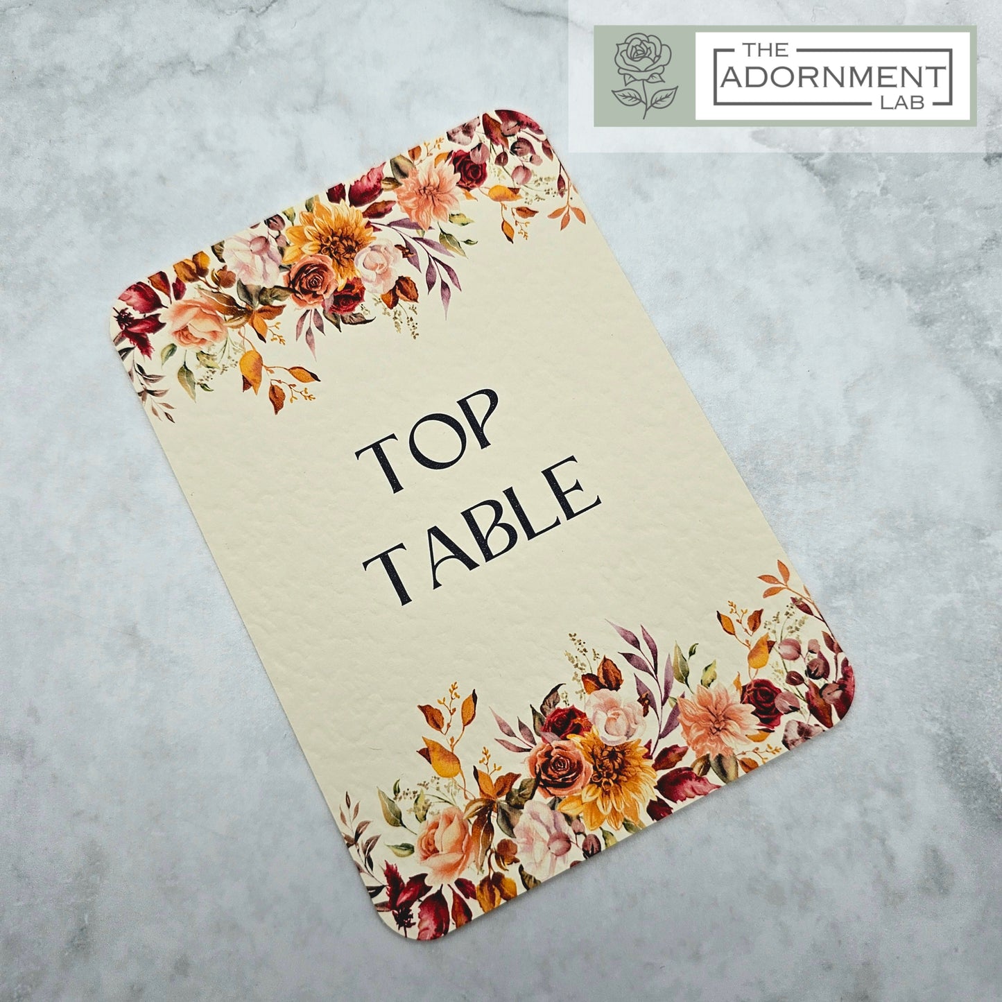 Autumn Fall Flowers Design - Table Name Cards