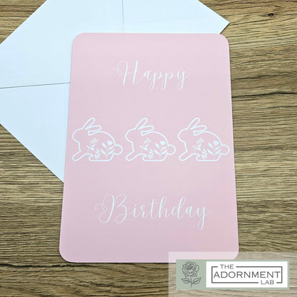 Bunny Bloom - Happy Birthday - Greetings Cards - Sage