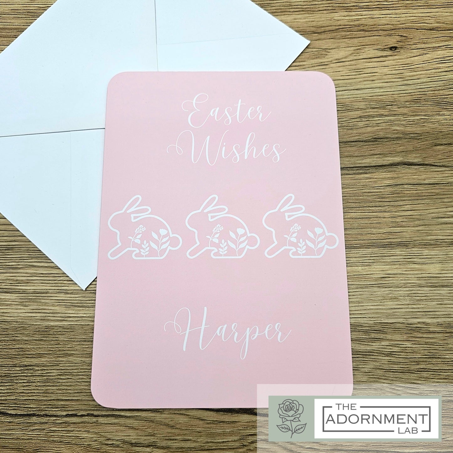 Bunny Bloom - Happy Birthday - Greetings Cards - Sage (Personalised)