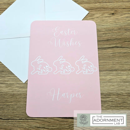 Bunny Bloom - Happy Birthday - Greetings Cards - Sage (Personalised)