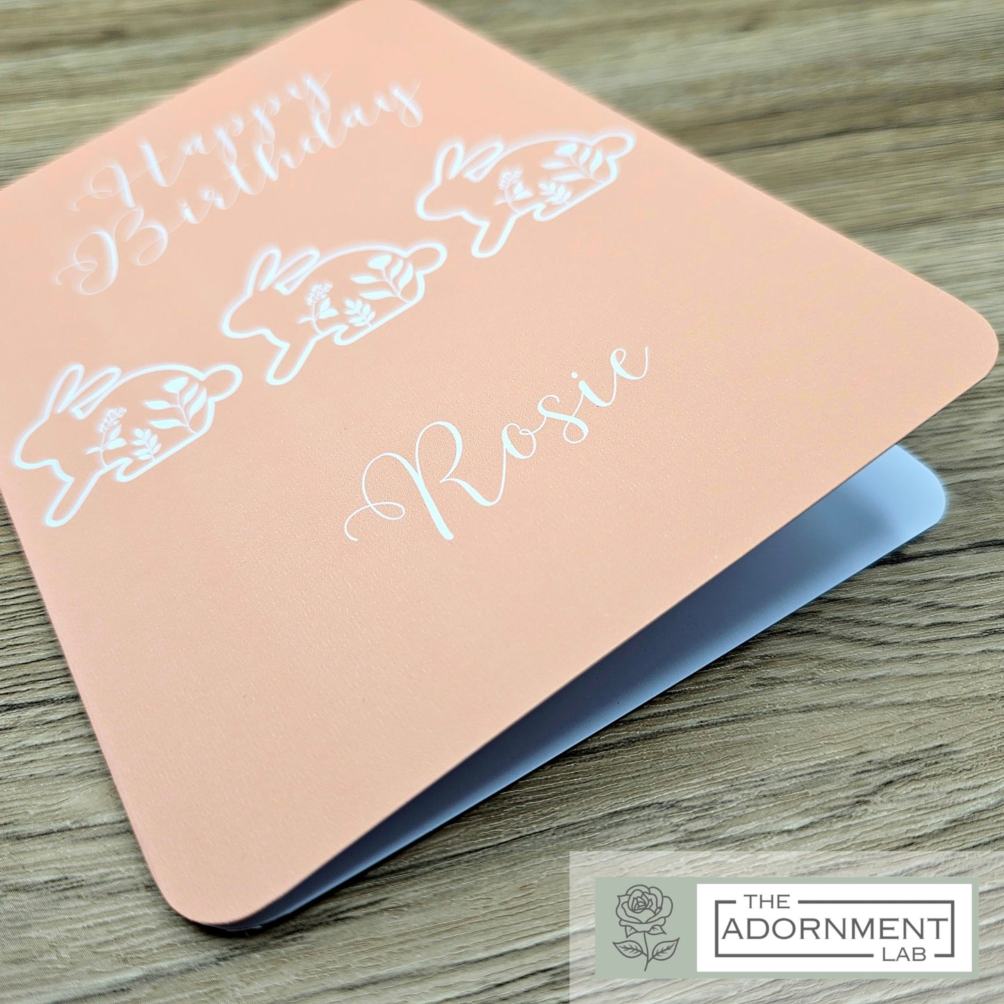 Bunny Bloom - Happy Birthday - Greetings Cards - Pink (Personalised)