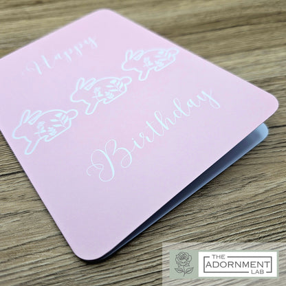 Bunny Bloom - Happy Birthday - Greetings Cards - Sage