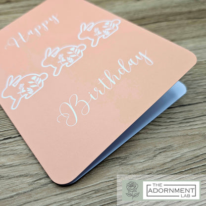 Bunny Bloom - Happy Birthday - Greetings Cards - Sage