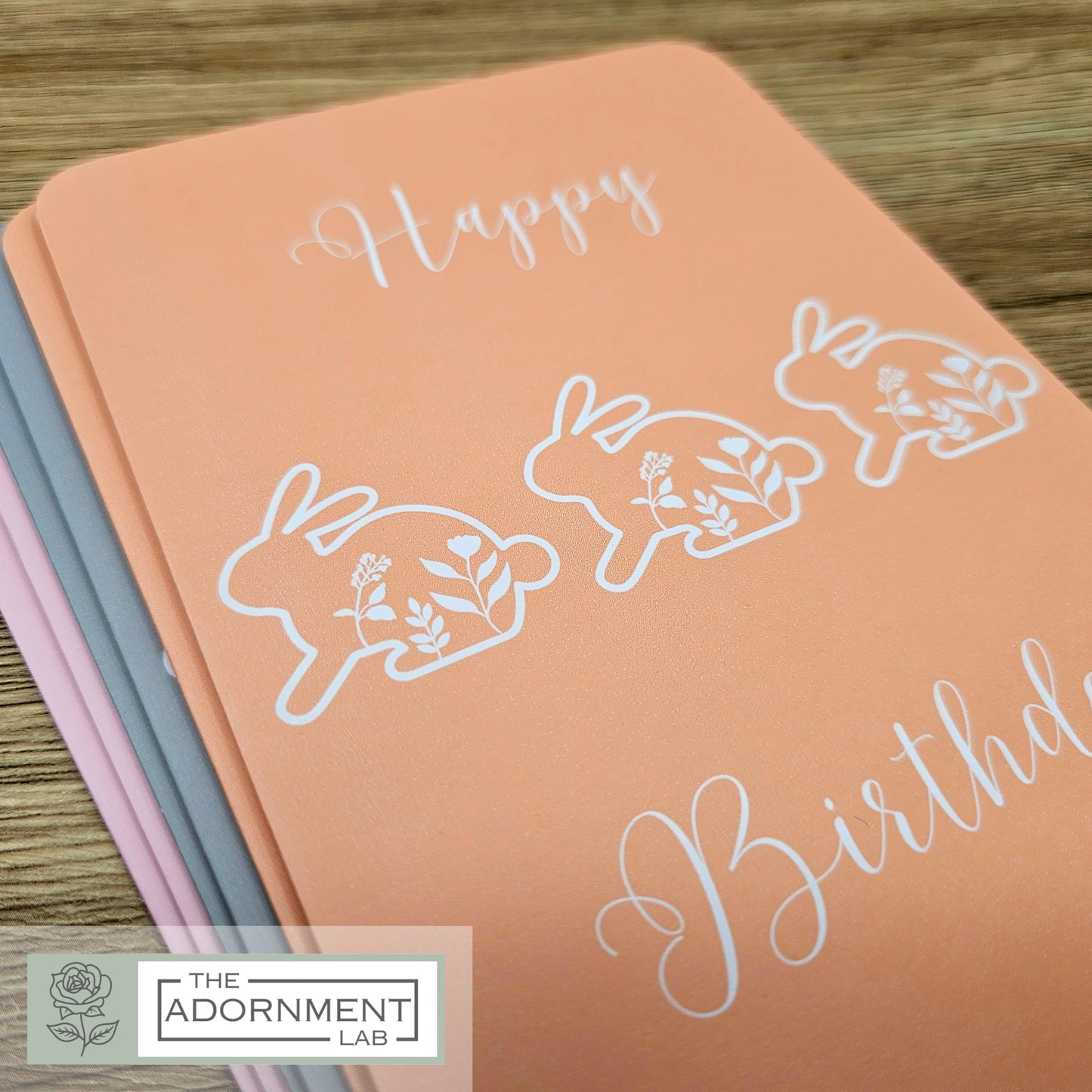 Bunny Bloom - Happy Birthday - Greetings Cards - Pink (Personalised)