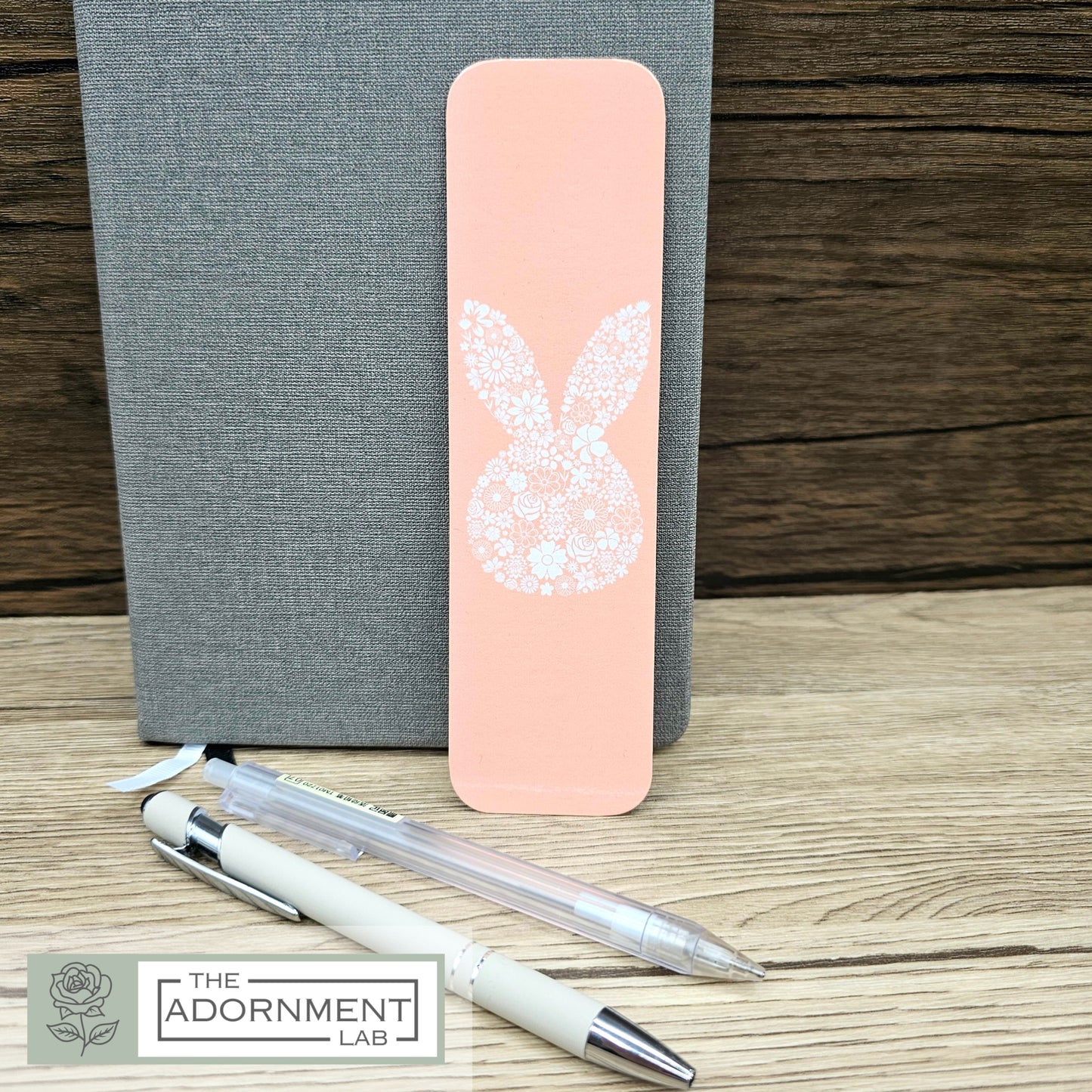 Bunny Bloom - Flat Printed Bookmarks - Pink