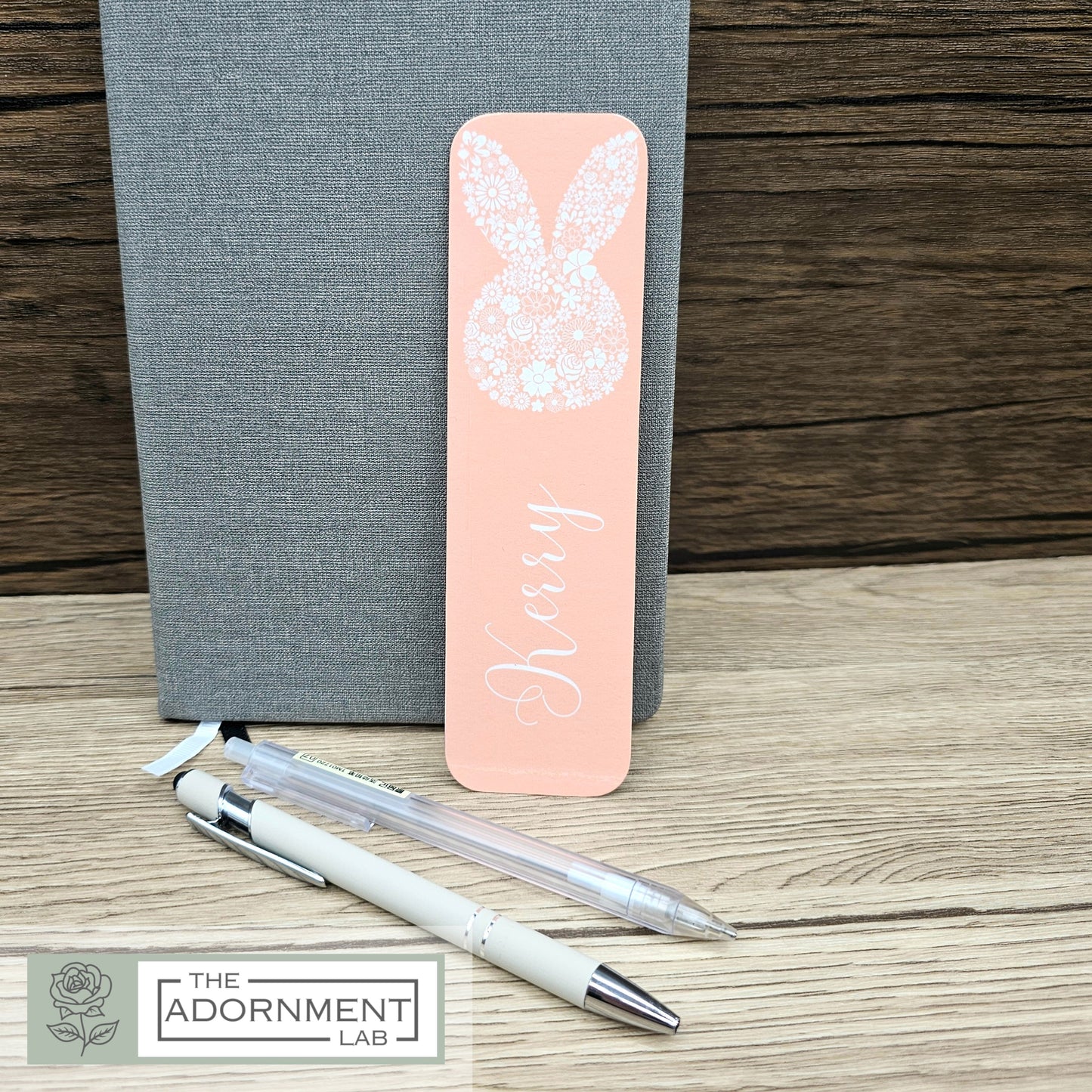 Bunny Bloom - Flat Printed Bookmarks - Pink