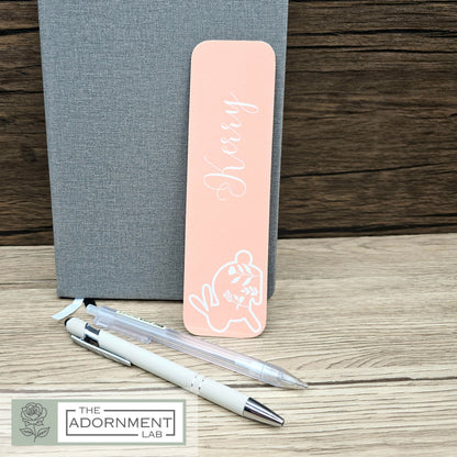 Bunny Bloom - Flat Printed Bookmarks - Pink